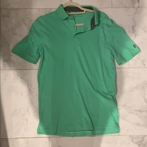 Under armor heat gear lime green men’s golf shirt